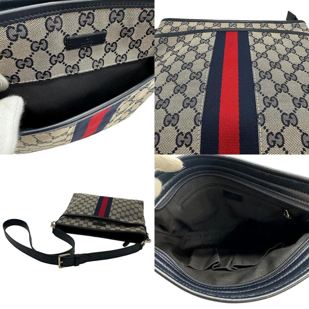 Gucci Beige GG Web Crossbody Tan Canvas bag